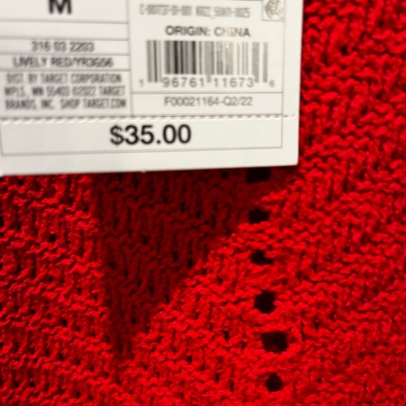 NWT Red sweater by Knox Rose. - Picture 7 of 8